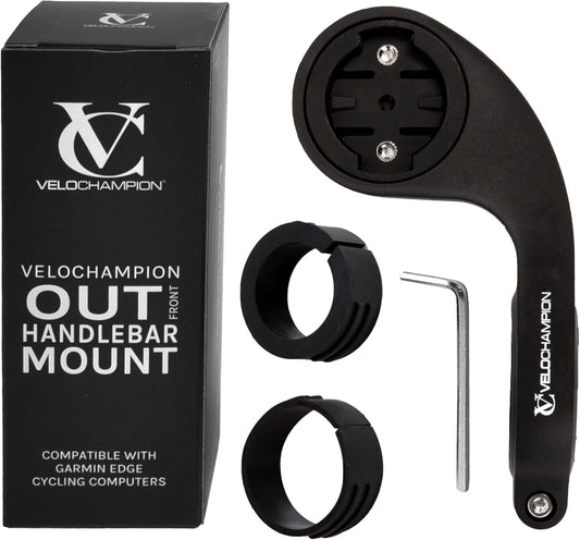 VeloChampion Out Front Bike Handlebar Mount Compatible with Garmin 130/530/540/820/830/840/1030/1040 and Edge Explore