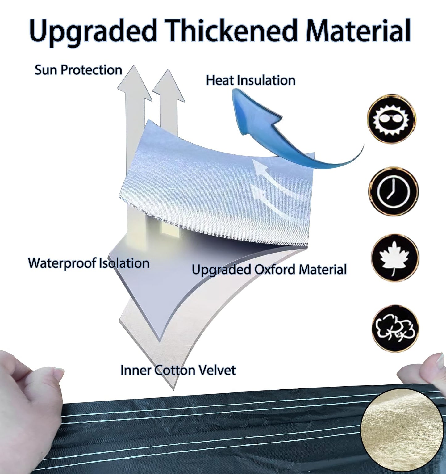 Adult Tricycle Cover Bike Cover Outdoor Waterproof Bicycle Covers Universal for All 3 Wheel Bike Indoor Cover Storage Sun UV Rain Snow Bikes Covers with 2 Anti-theft Lock-holes (black)