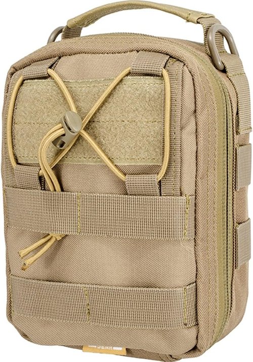 Barska Loaded Gear CX-900 First Aid Utility Pouch – MOLLE Compatible Tactical Medical Bag, Compact Dual Zipper Design, Durable Nylon