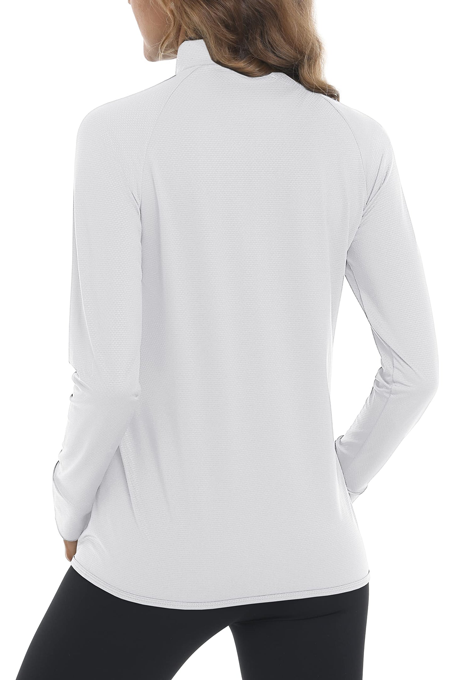 MAGCOMSEN Women's Lightweight Jacket Full Zip Long Sleeve Shirt Jacket Workout Jackets for Women Running Athletic Jackets White XL