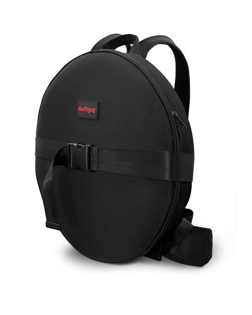 THEFITGUY Weighted Backpack for Gym Weight Plate - for Pushups, Calf Raises, Squats, Wear on Back or Front, Fits Up to 17.5” Diameter, 2.5” Thick Plate, Padded Straps & Secure Buckles - For Home & Gym