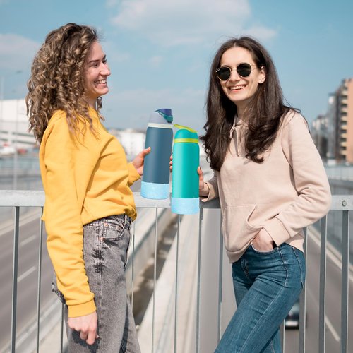 yoelike 2PCS Glitter Silicone Boot for Owala Water Bottle 32 oz, Anti-Slip Protective Sleeve for FreeSip/Twist/Flip, Bottom Bumper Cover for Watter Bottle Accessories