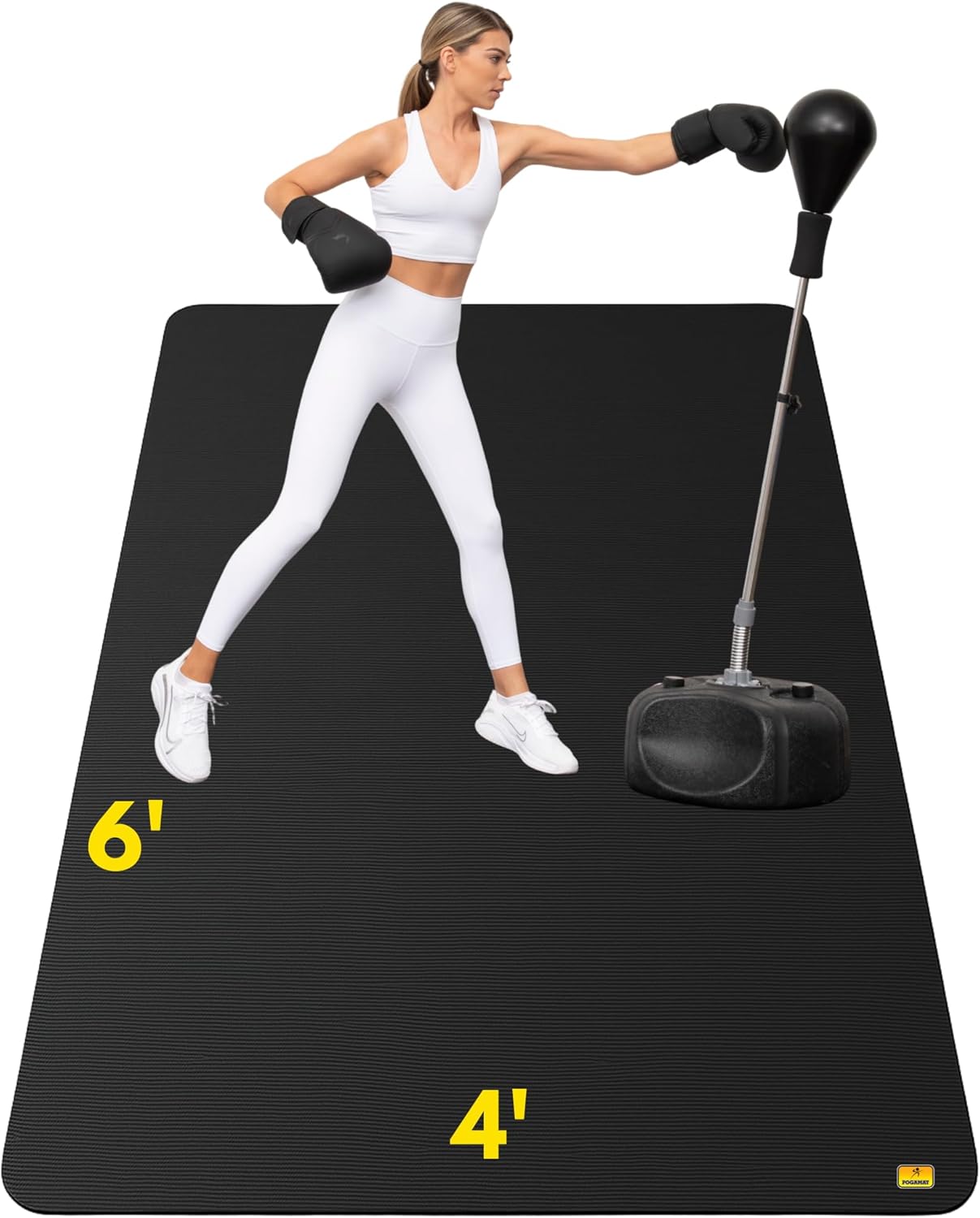 Premium Large Non-Slip Exercise Mat 6’x4’ – 1/4" Thick Yoga & Home Gym Mat