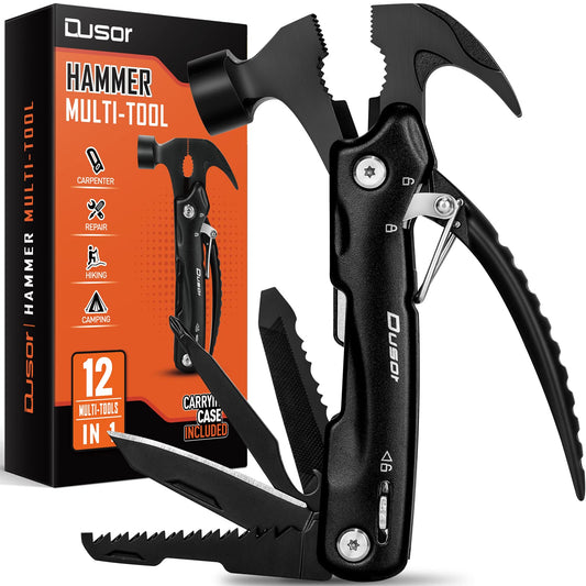Dusor Gifts for Men 12 in 1 Hammer Multitool, Stocking Stuffers for Men, White Elephant Gifts for Adults, Gift for Dad Who Have Everything, Mens Gift for Christmas, Cool Gadgets for Boyfriend Husband