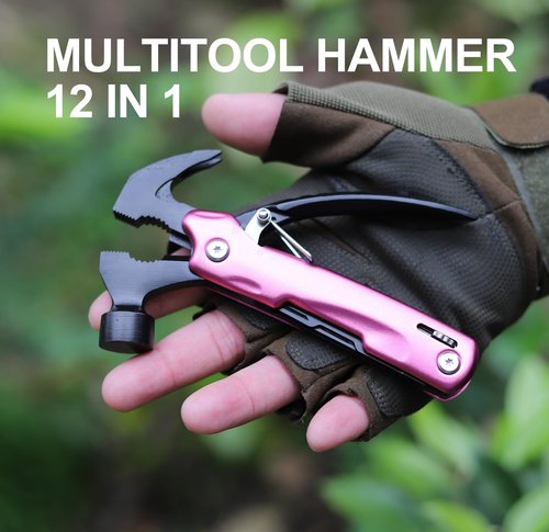 Gifts for Women Mom Wife - Women Gifts, Hot P'ink 12 in 1 Multitool Hammer - Birthday Gift for Mom, Woman, Wife, Sister - Reliable Companion for You
