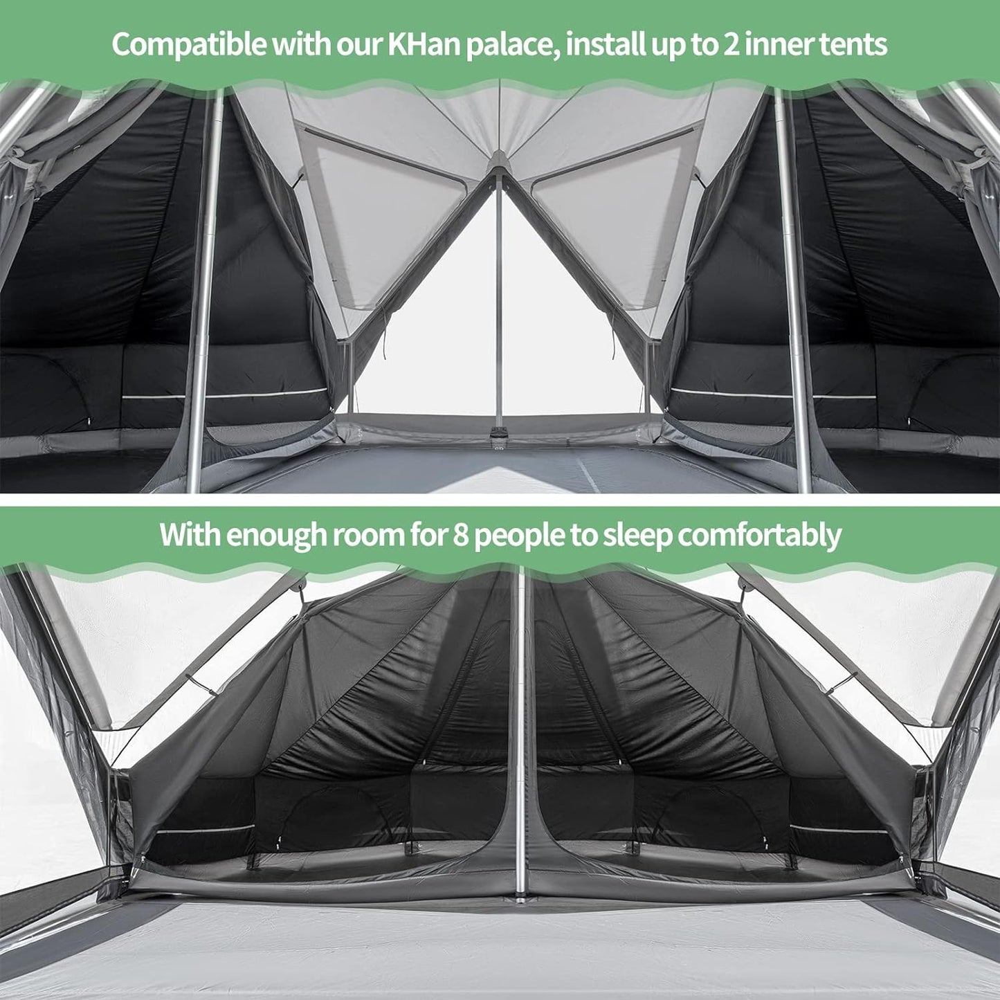 KingCamp Khan Palace Glamping Privacy Mesh Inner Tent, High Density Mesh Fabric with Great Ventilation, for Camping & Hiking