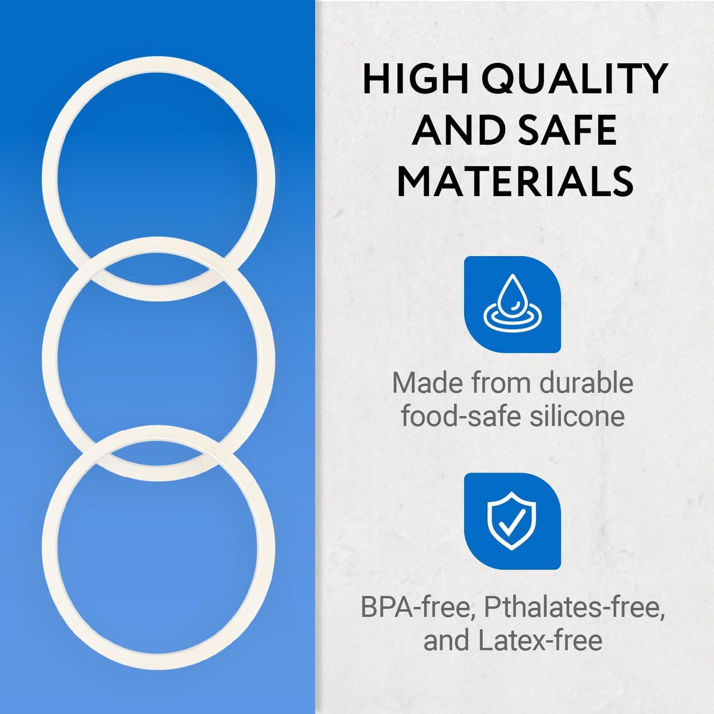 IMPRESA 3 Gaskets For Hydro Flask Wide Mouth Lid - No BPA, Phthalate, Latex Wide Mouth Water Bottle Gasket