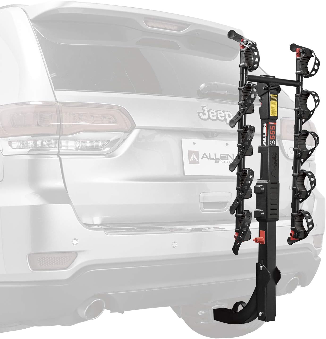 Allen Sports Deluxe Locking Quick Release 5-Bike Carrier for 2 in. Hitch, Model 552QR , Black