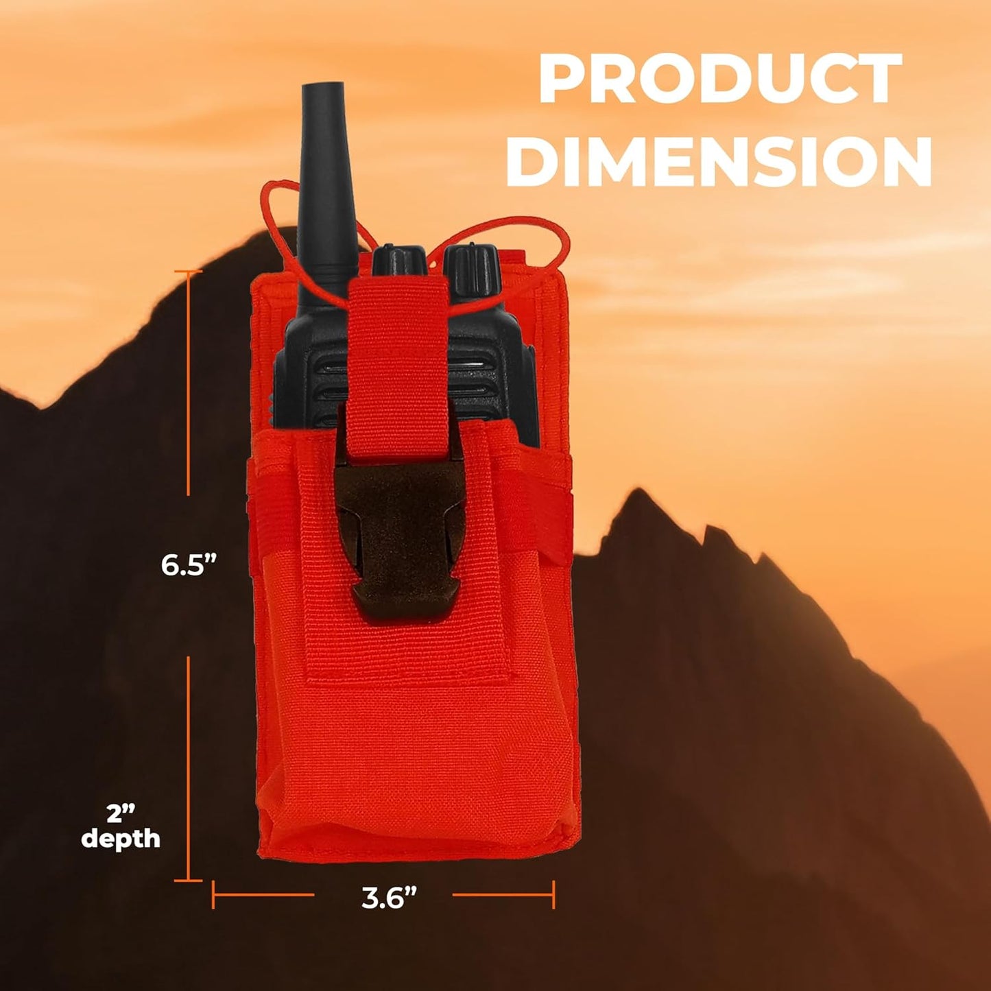 StrapPack Clip-On Pouch for Radio & GPS, Backpack Attachment for Hunters, First Responders, Public Safety, Hikers and Travelers