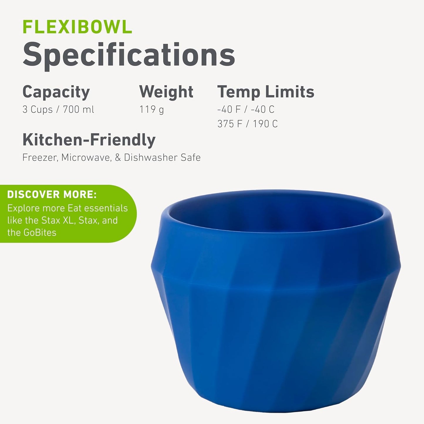 humangear Flexibowl | Convertible Camping Bowl | On the Go | Packable & Easy to Clean, Orange