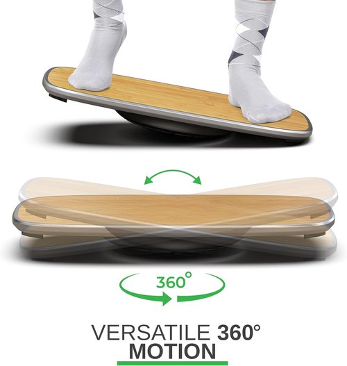 Base+ Standing Desk Balance Board, Anti Fatigue Mat Standing Desk for Office, Wobble Balance Board Exercise Mat for Improved Posture & Focus, Wobble Accessories