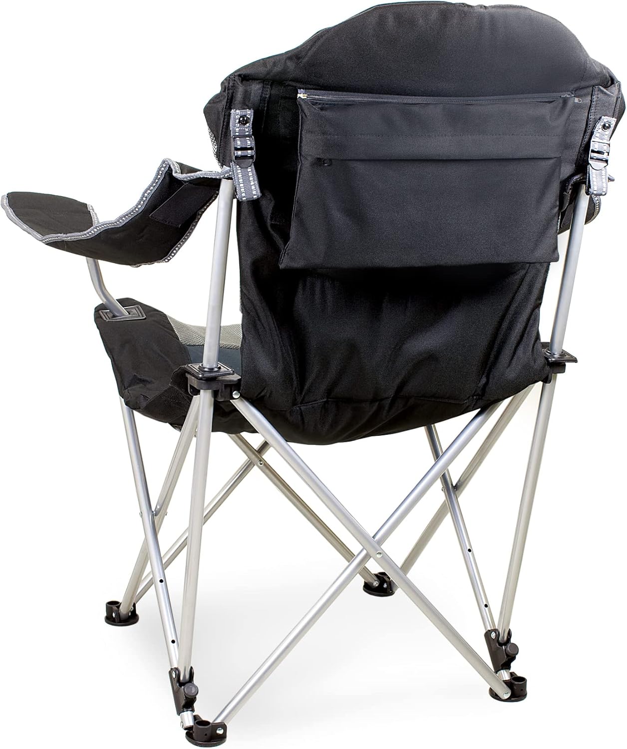 Picnic TIME Reclining Camp Chair, Beach Chair for Adults, Sports Chair with Carry Bag