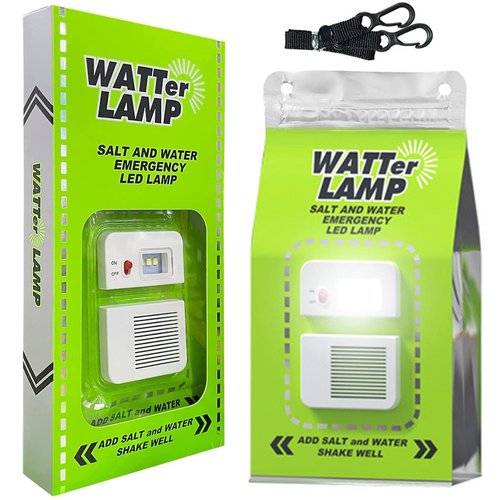 LED Camping Lantern, Portable LED Lanterns Salt Water Powered Emergency Light, Waterproof Camping Essentials Survival Gear for Power Outages, Hiking, Fishing & Hurricane (A Lanyard Included)