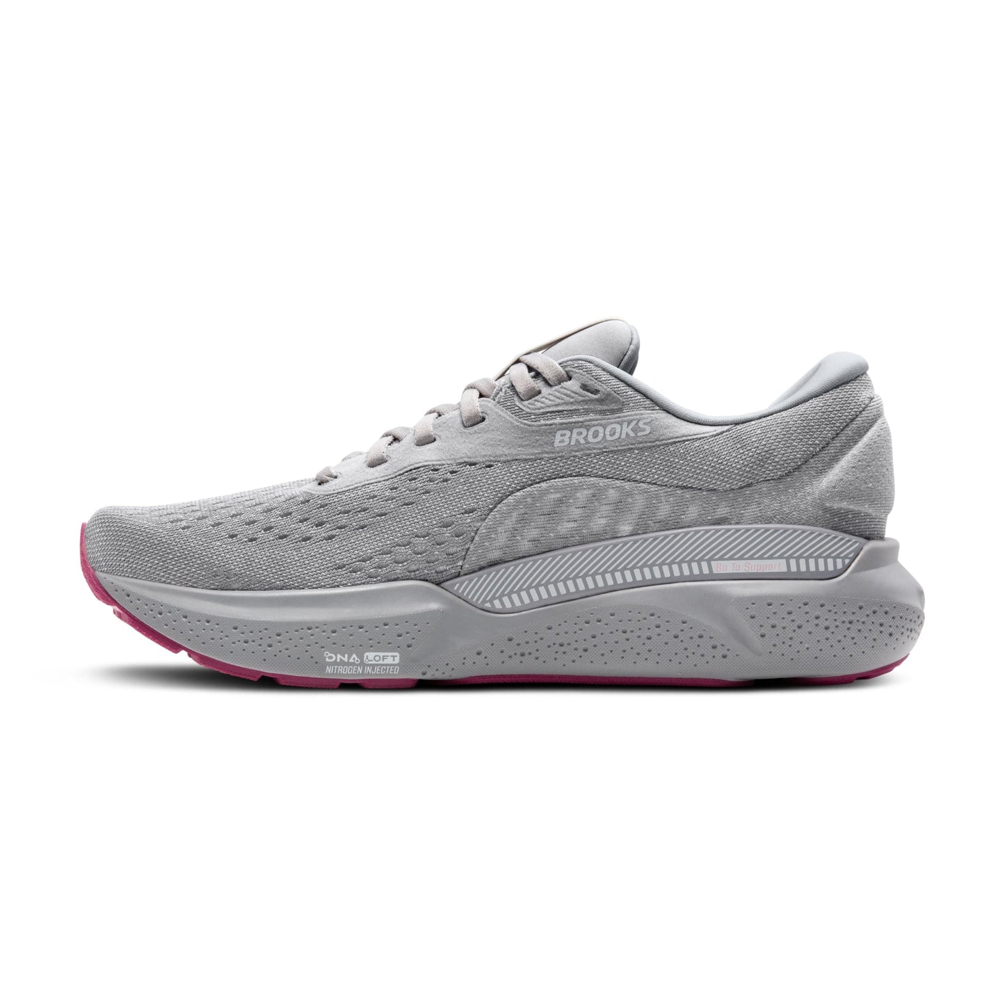 Brooks Women’s Adrenaline GTS 24 Supportive Running Shoe - Alloy/White/Zephyr - 8 Medium