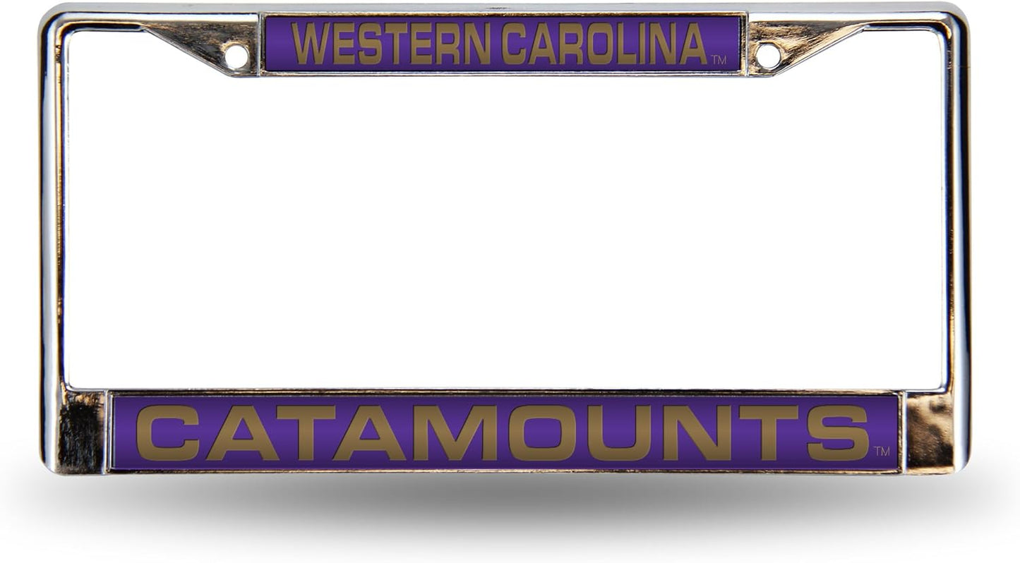 Rico Industries NCAA Unisex-Adult Laser Cut Inlaid Standard Chrome License Plate Frame