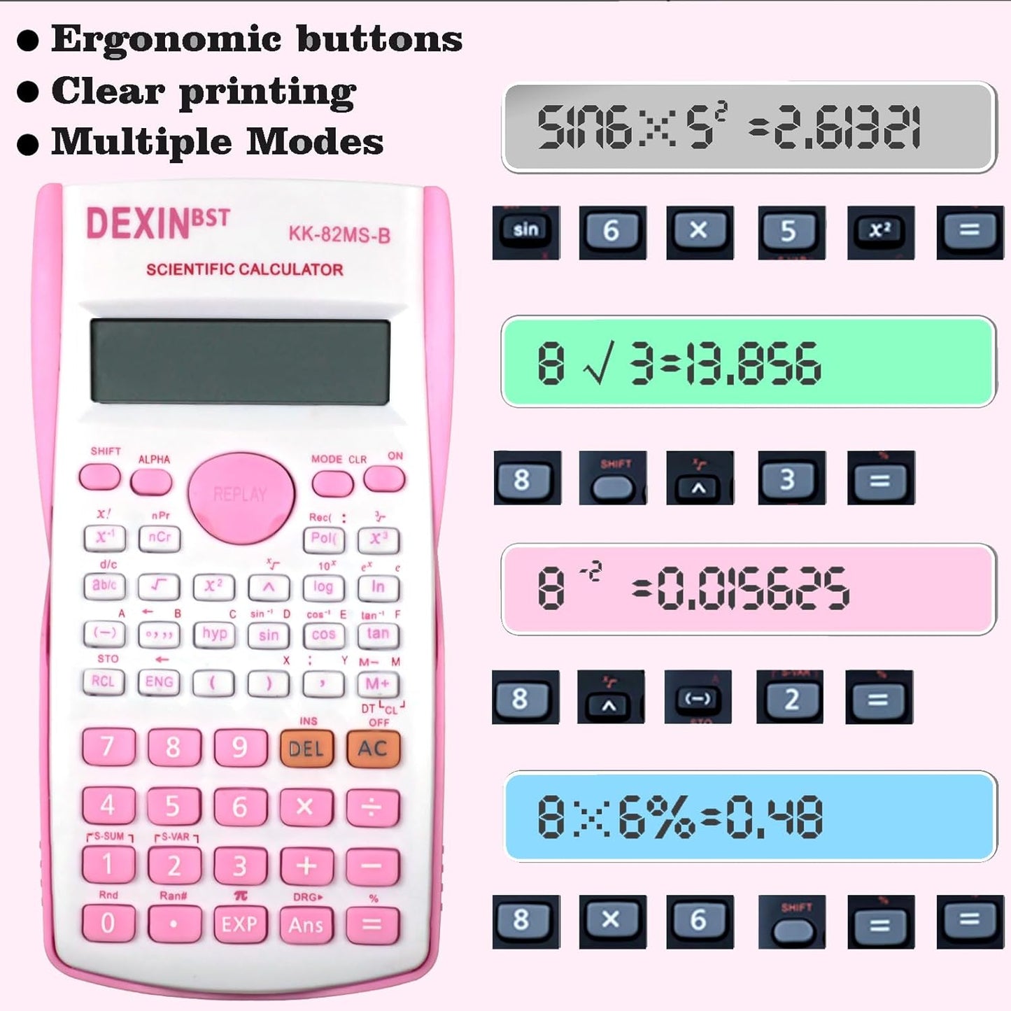 12 Packs Scientific Calculator Bulk,2-Line Engineering Science Calculator Statistical Multi-Function Ideal for Student Teacher School Finance Construction Business Office (4Colors)