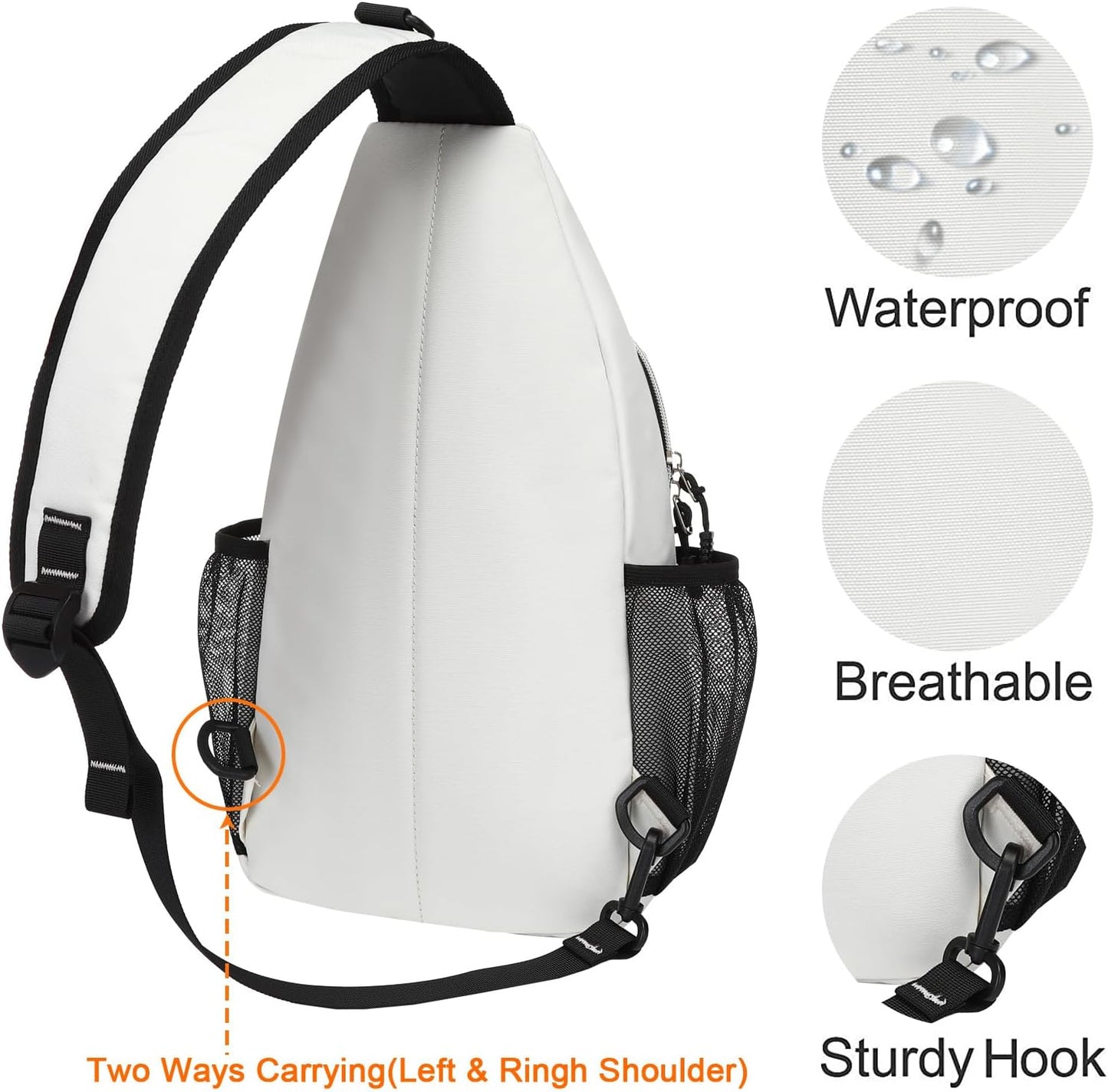 MOSISO Sling Backpack, Multipurpose Crossbody Shoulder Bag Travel Hiking Daypack
