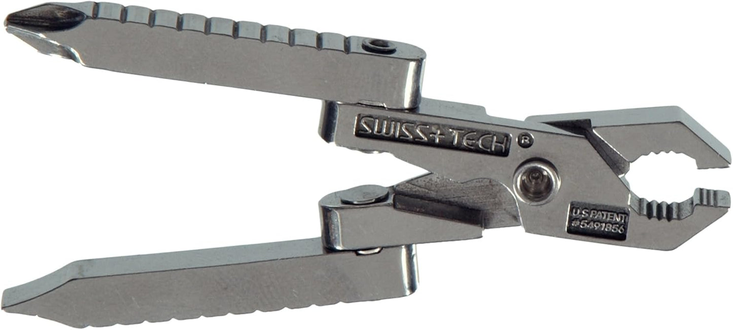 SWISS+TECH ST50022 Stainless Steel 6-in-1 Key Chain Multi Tool, Polished Finish (Single Pack)