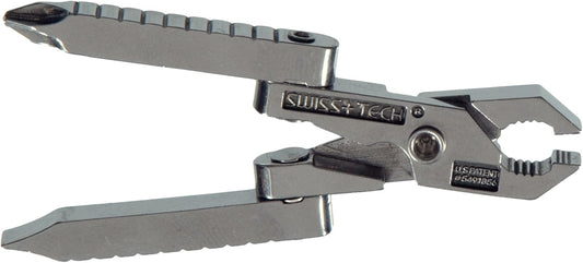 SWISS+TECH ST50022 Stainless Steel 6-in-1 Key Chain Multi Tool, Polished Finish (Single Pack)