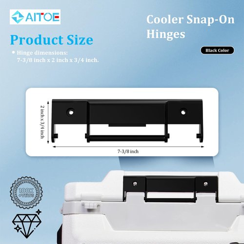 ZAITOE Cooler Snap-On Hinges Fits for Ig-loo Trailmate Journey 70 Qt Cooler,for Cooler Hinges Replacement.Trailmate Accessories