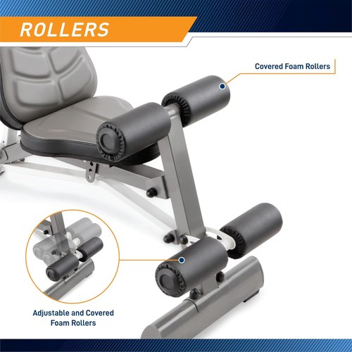 Marcy Deluxe Foldable Utility Bench - Compact Gym Equipment for Home Workouts, Black SB-10100