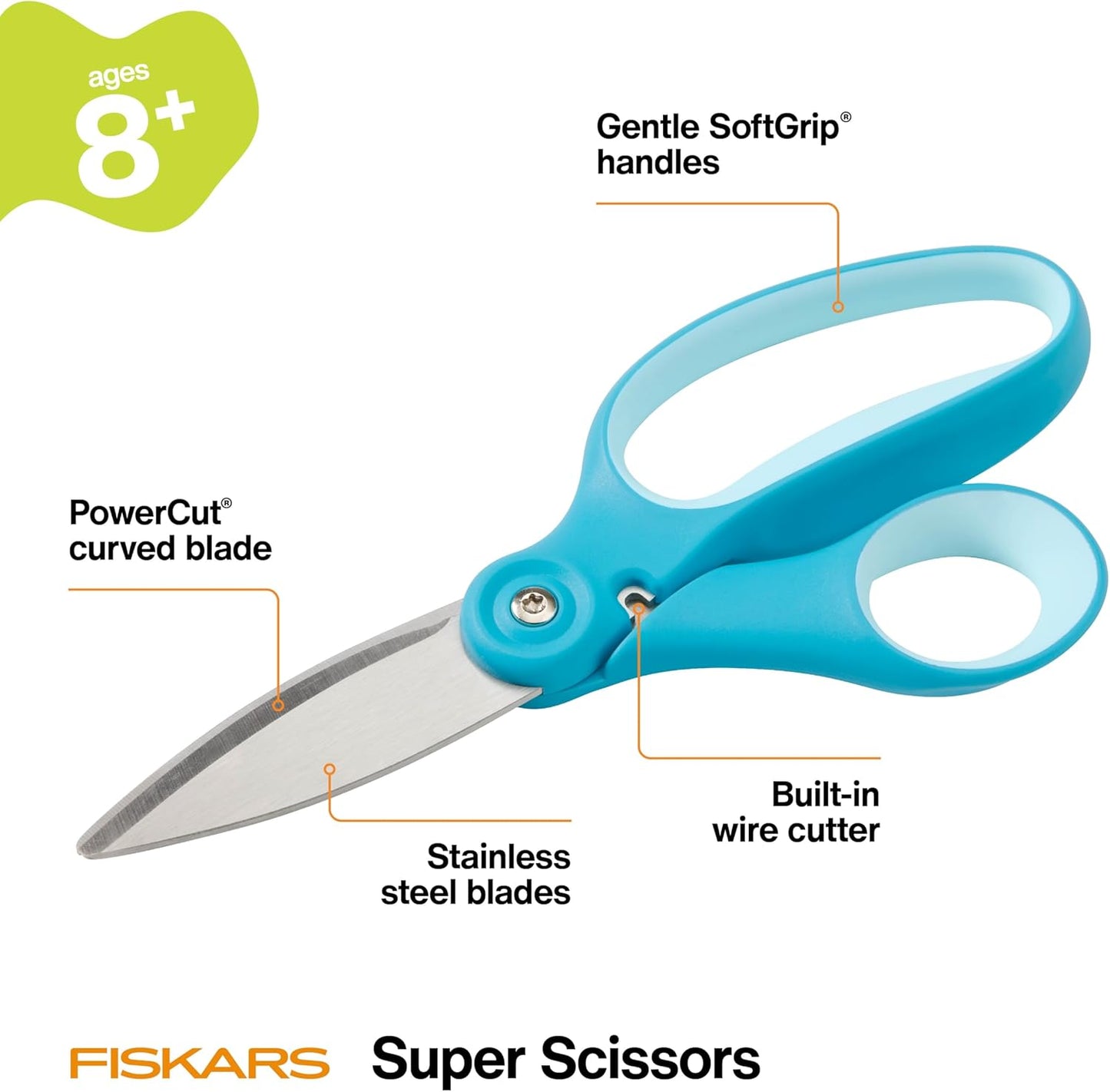 Fiskars Kids Junior Paper Trimmer – Turquoise Safe and Easy Paper Cutter for Crafting and School Projects 7 x 11.5 Inches