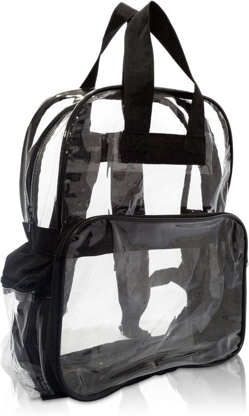 DALIX Clear Backpack with Smooth Plastic Completely Transparent