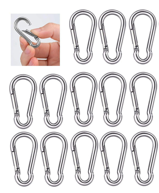20pcs Small Carabiner Ciip, 1.57inch Mini Carabiners Clips, M4 Spring Snap Hook Heavy Duty, Locking Carribenares for Climbing Hiking Camping Fishing (M4-1.57inch)