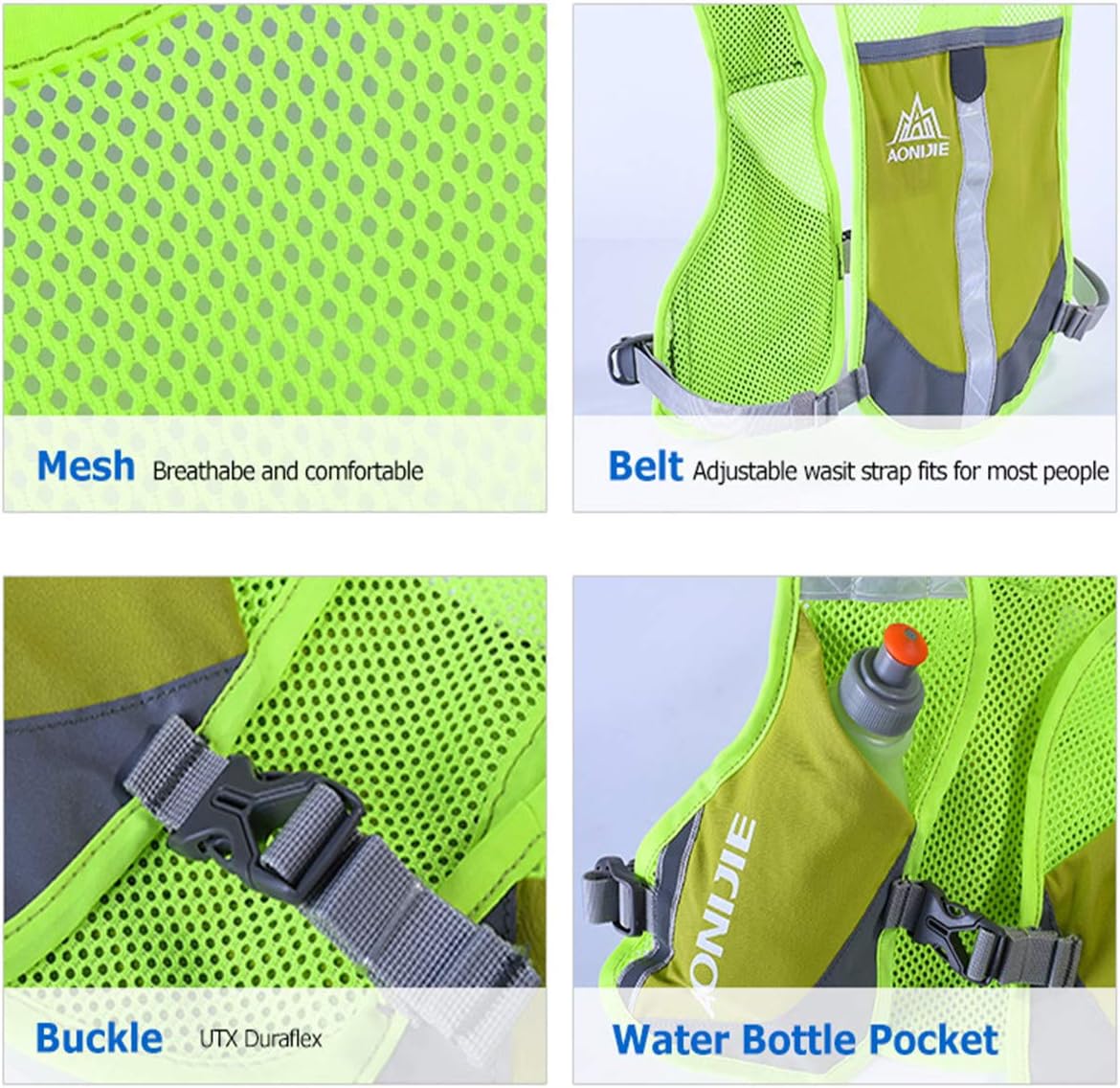 AONIJIE Running Hydration Vest Backpack,Lightweight Insulated Pack for Hiking Trail Running Cycling Race Marathon