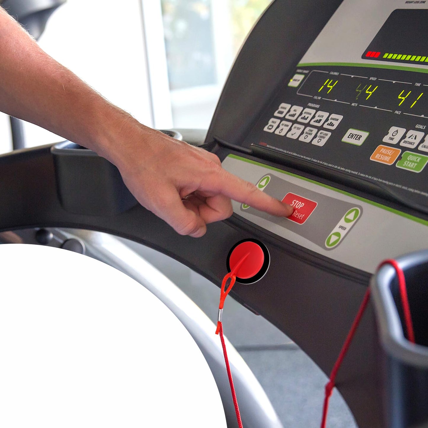 6 PCS Treadmill Magnet Safety Key, 1.1inch Universal Treadmill Magnetic Lock, Round Safety Key Replacement Compatible with Most Running Machines(Red)