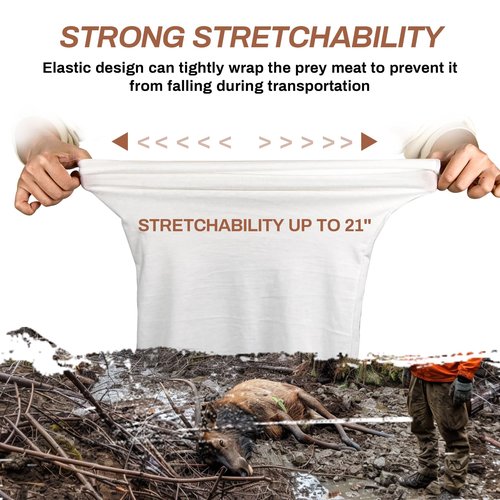 MAQIHAN Elk Game Bags Hunting Meat 3 Pcs Game Meat Bags Reusable Quarter Essential Hunting Accessories with Reflective Strip For Elk,Caribou,Deer,Moose,Duck,Hog