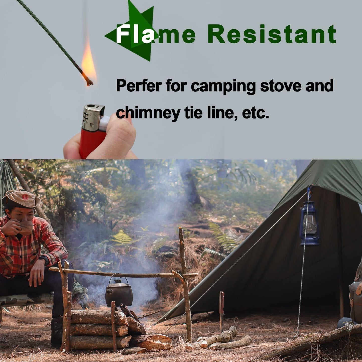 9KM DWLIFE Camo Green Kevlar Cord, 200lb 30ft High Strength, Ultralight, Abrasion Resistance for Trip Wire, Saw, Model Rocket, Hammock Tarp Ridgeline, Tactical Survival for Outdoor