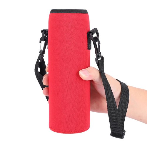 Water Bottle Holder with Strap, 8x24cm Water Bottle Carrier Bag Thermal Sleeve Water Bottle Holder, with Shoulder Strap Bottle Protection Cover for Outdoor Sports