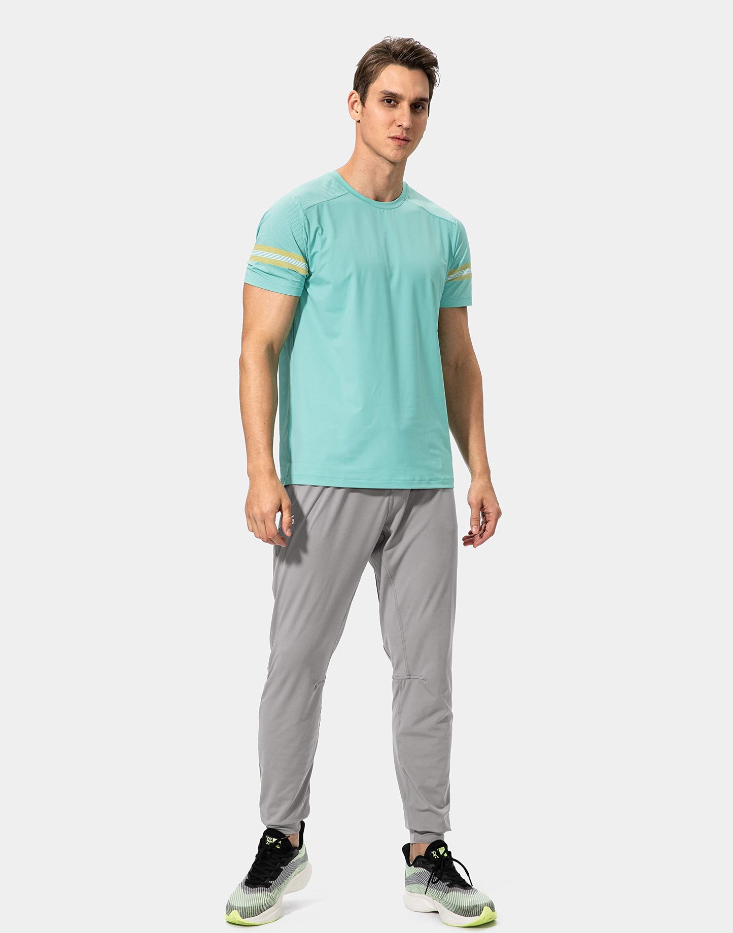 G Gradual Men's Sweatpants with Zipper Pockets Athletic Pants Traning Track Pants Joggers for Men Soccer, Running, Workout(Light Grey,S)
