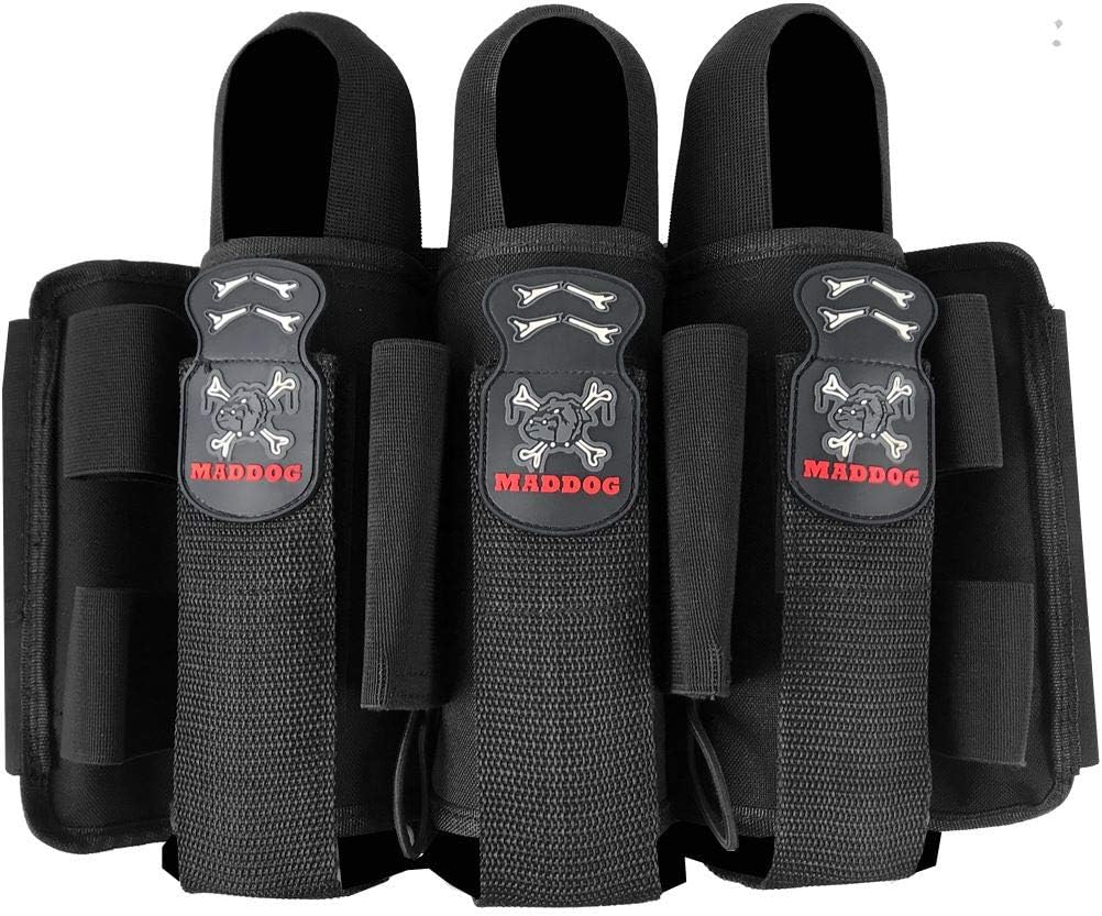 Maddog Pro 3+2 Paintball Harness Pod Pack | Pod Ejection | Adjustable Elastic Velcro Belt