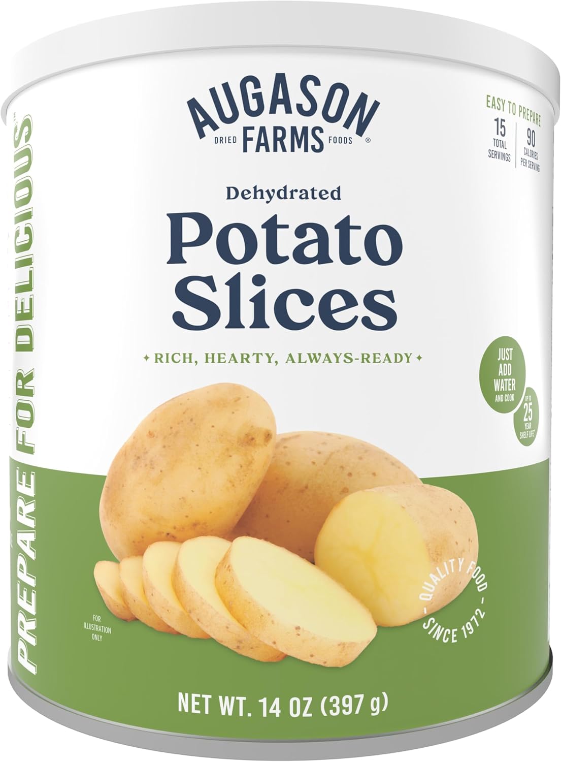 Augason Farms Dehydrated Potato Slices - Emergency Food Supply for Everyday Meals