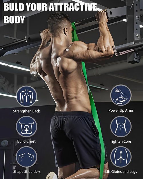 OUTDOXY Resistance Bands, Pull Up Assistance Bands Set of 5, Exercise Bands for Men & Women, Heavy Duty Stretch Exercise Bands, Resistance Bands for Working Out, Muscle Training