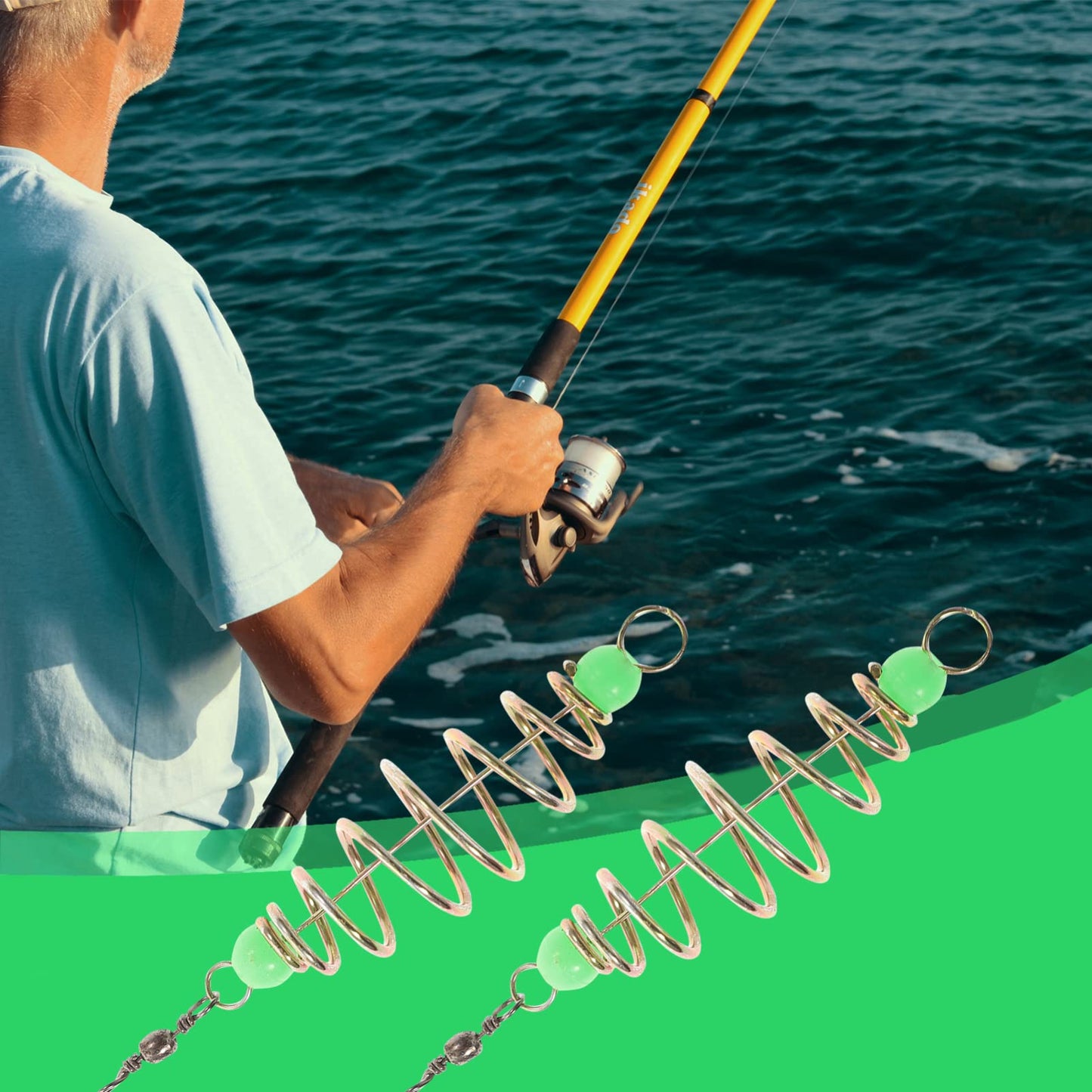 BESPORTBLE 24Pcs Method Feeders Carp Fishing Carp Bait Holder with Luminous Beads, Fishing Equipment for Enthusiasts and Competitors