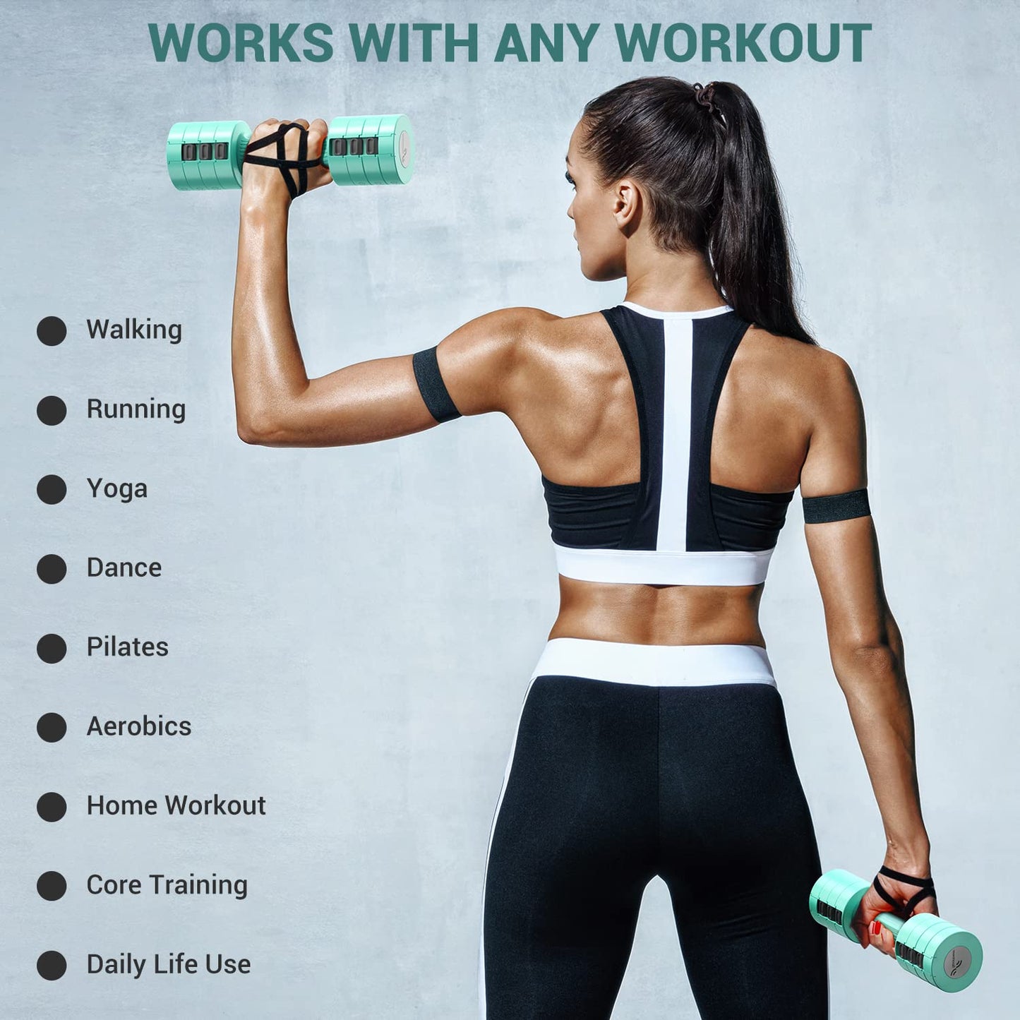 Ankle Weights with Adjustable Dumbbells Weights Set