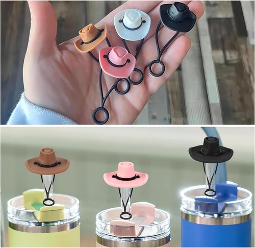 Water Bottle Holder With Strap For Stanley 40 Oz Tumbler,Stanley Cup Holder With Strap With Phone Pocket,Stanley Cup Carrier With 4 Pack Silicone Cowboy Hat Straw Cover,Tumbler Stanley Cup Accessories