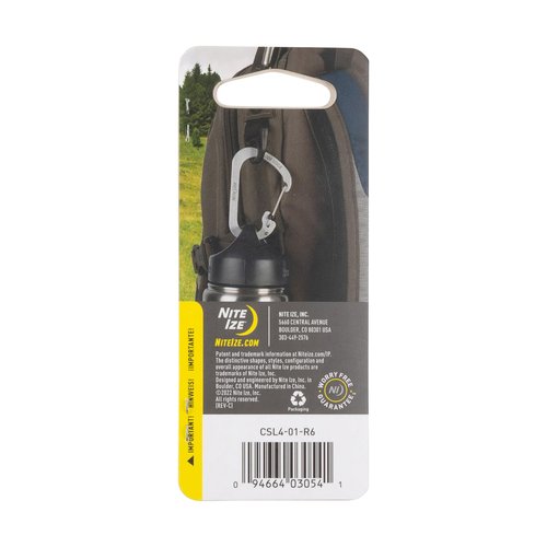 Nite Ize SlideLock Carabiner Stainless Steel - Key Holder Carabiner for Daily Use - Secure Keychain Organizer with Lock - Lockable Carabiner - 75lb Weight Rating - Size 4, Black (4 Pack)