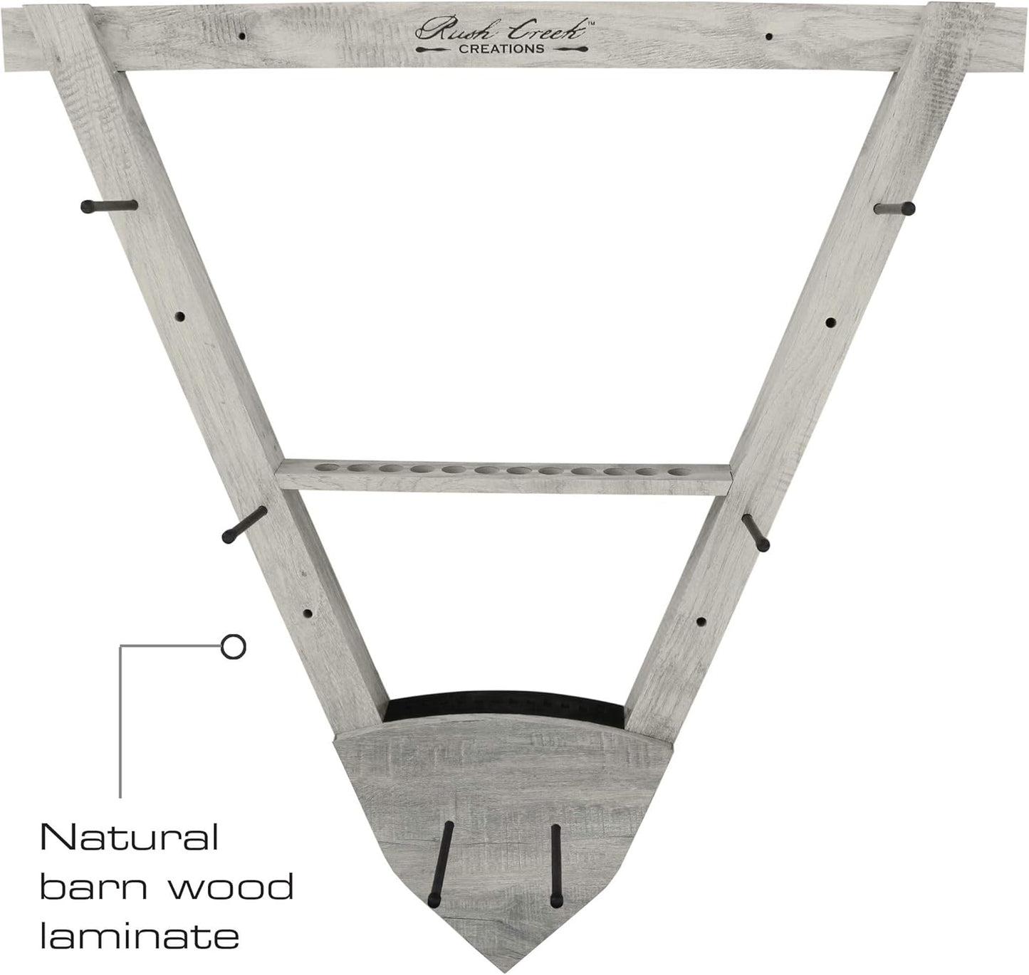 Rush Creek Creations Wall Mounted Bow and Arrow Display Rack for Hunting & Archery Accessories Real Tree 3-Bow Holder & 12-Arrow Storage Handcrafted Small Bows & Big Bow Hanger w/Arrow Holders