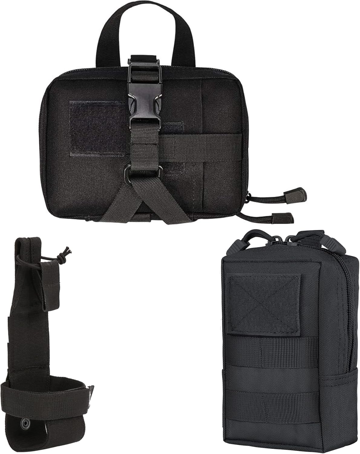 IronSeals Tactical Molle Pouches Multi-Purpose Military Nylon Waist Pack Utility Bag Detachable Patches Pouches for Dog Vest Harness