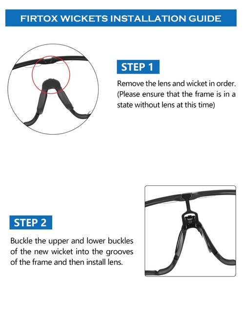 Replacement Wicket for Oakley Jaw-breaker OO9290 Sunglass - 2 Pieces (Black + Red)