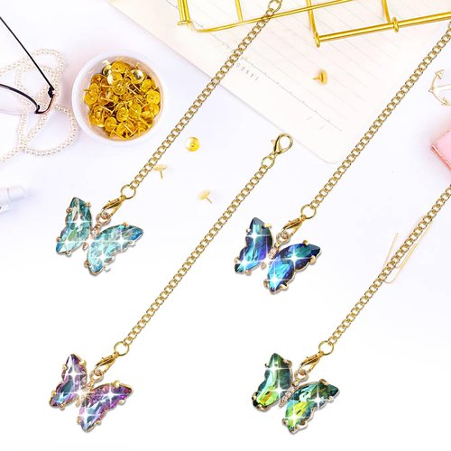 DLDXGXNR Charms for Stanley Cup Accessories Tumbler Handle Charm Cute Water Bottle Charms Glitter Personalized Identification Pendant(Butterfly)
