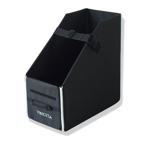 Vincita Keeper Box for Brompton Folding Bicycle,Keep The Bike Vertical In The Car Trunk To Save Space And Avoid Damange,Integrated Cover Included (Black With White Zipper)