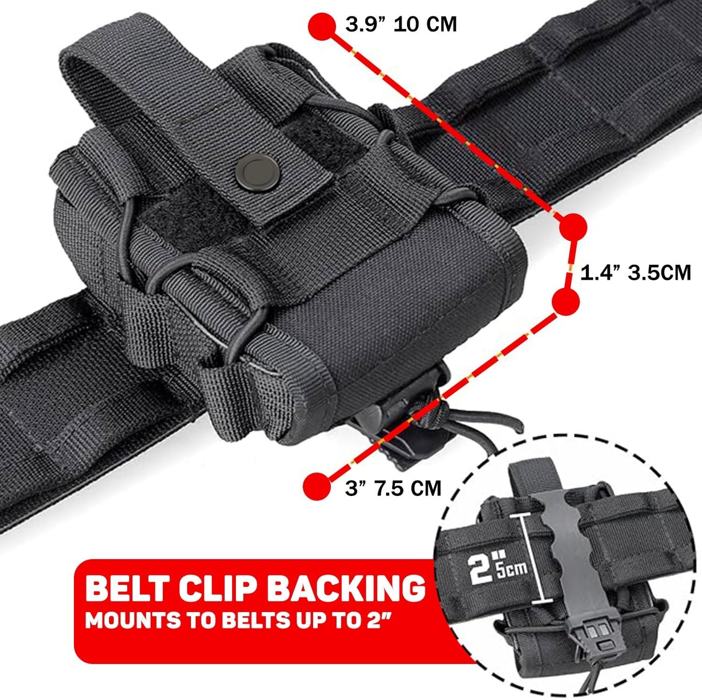 G-Wrap Double Handcuff Pouch – Tactical Nylon 1680D Reinforced Case with Metal Snap & Velcro Closure – MOLLE & Duty Belt Compatible – Professional Gear for Police, Security & Tactical Use