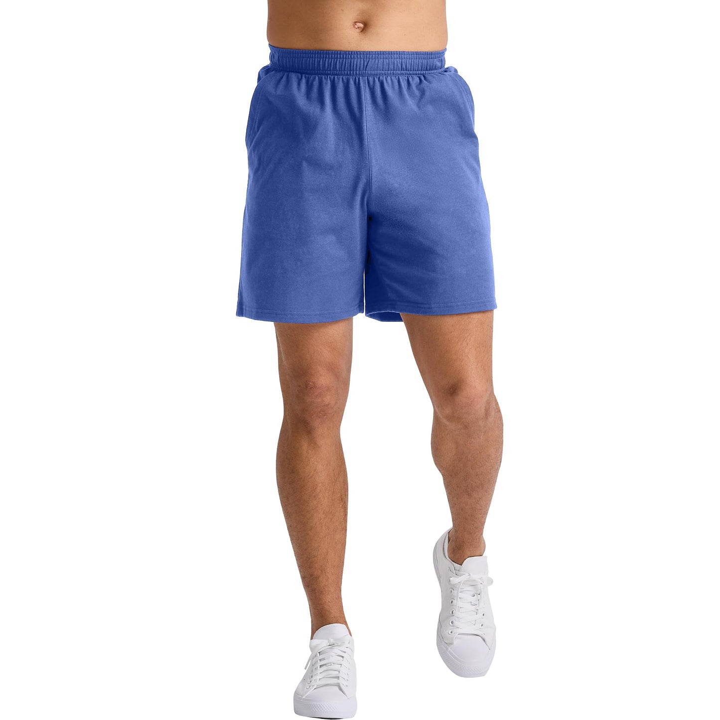 Hanes Men's Originals Cotton Shorts with Pockets, Pull-on Jersey Gym Shorts, 7"