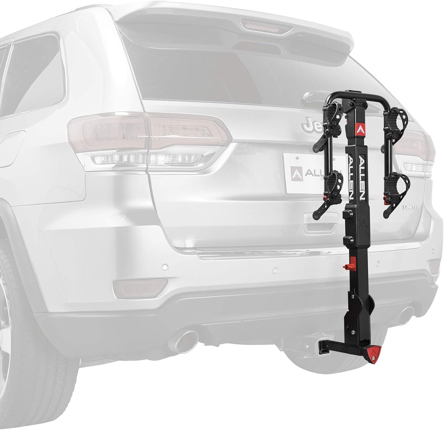 Allen Sports Deluxe 2-Bike Hitch Mount Rack - Heavy-Duty Silver/Black (Model 522RR)