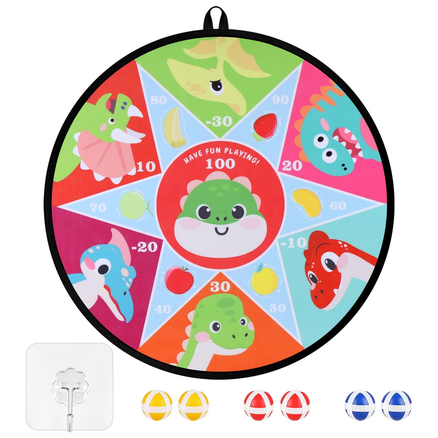 Accmor 28" Large Dart Board for Kids, Kids Dart Board with Sticky Balls, Backyard Indoor Outdoor Games Birthday Gifts for 3 4 5 6 7 8 Years Old Boys Girls